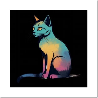 Colorful Cat Posters and Art